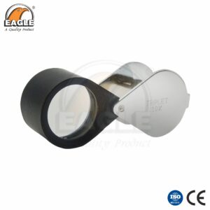 Eye Loupe Triplet 10x - Black & Chromed Round